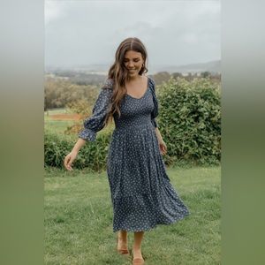 Everett Dress Blue Floral